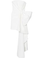 Carolina Herrera robe courte à détail de nœud - Blanc