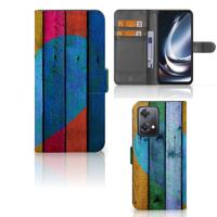 OnePlus Nord CE 2 Lite | Book Style Case | Wood Heart - Cadeau voor je Vriend