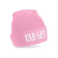 Wintersport muts voor volwassenen - Koud He - roze - one size - Apres ski beanie