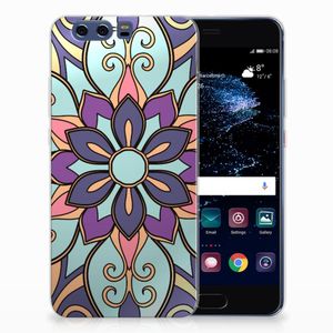 Huawei P10 Plus TPU Case Purple Flower