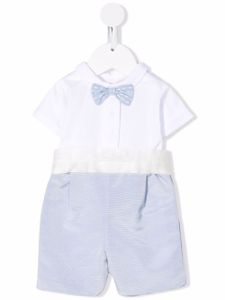 La Stupenderia ensemble short-chemise à détail de nœud - Bleu