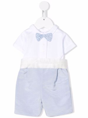 La Stupenderia ensemble short-chemise à détail de nœud - Bleu