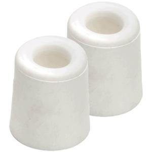 Deurstopper - 4x - wit - rubber - 4,8x3,7 cm - RVS - deurbuffer