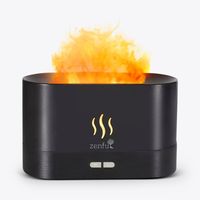 Flame aroma diffuser met vlam effect en luchtbevochtiger zwart