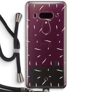 Hipster stripes: HTC U12+ Transparant Hoesje met koord
