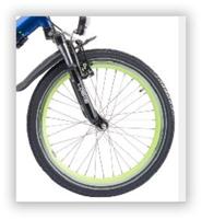 Batavus Voorwiel 20" snake rim-lime (406-19) 36h