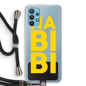 Habibi Blue: Samsung Galaxy A32 4G Transparant Hoesje met koord