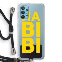 Habibi Blue: Samsung Galaxy A32 4G Transparant Hoesje met koord