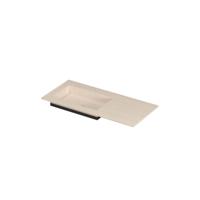 INK Post Wastafel keramische slab envelop bak links met 1 kraangat 100x45x1 Travertin matt