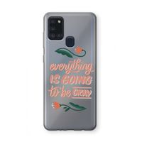 Optimistic flower girl: Samsung Galaxy A21s Transparant Hoesje