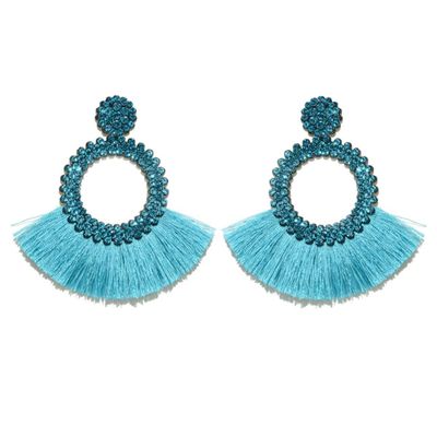 Fringe Oorbellen met Lichtblauw Strass van Cilla Jewels Fringe Oorbellen met Lichtblauw Strass van Cilla Jewels