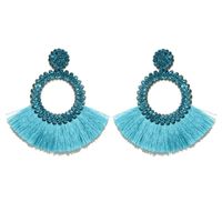 Fringe Oorbellen met Lichtblauw Strass van Cilla Jewels