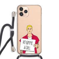 Gimme a call: iPhone 11 Pro Max Transparant Hoesje met koord