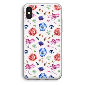 Bloemetjes: iPhone XS Transparant Hoesje