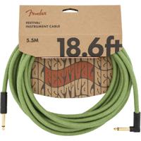 Fender Festival Cables Green R/A instrumentkabel 5.5m - thumbnail