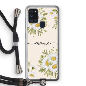 Daisies: Samsung Galaxy A21s Transparant Hoesje met koord