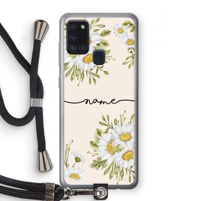 Daisies: Samsung Galaxy A21s Transparant Hoesje met koord
