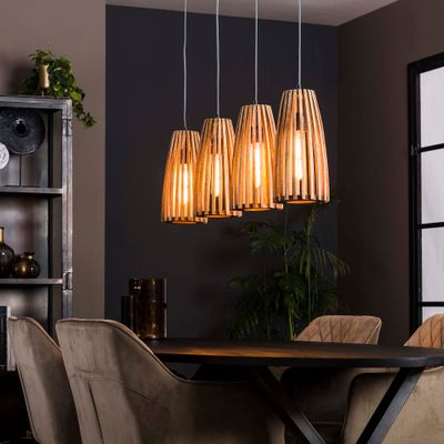 Hanglamp 'Luana' Mangohout, 4-lamps