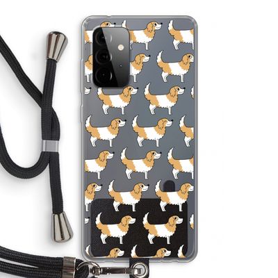 Doggy: Samsung Galaxy A72 5G Transparant Hoesje met koord