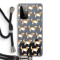Doggy: Samsung Galaxy A72 5G Transparant Hoesje met koord