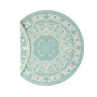 Tapeso Rond Vintage buitenkleed - Flip Agnes turquoise - 160 cm rond