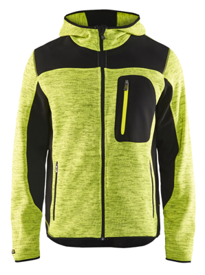 Blåkläder Gebreid vest met softshell 49302117 | High-Vis Geel/Zwart | Maat M - 7330509446249