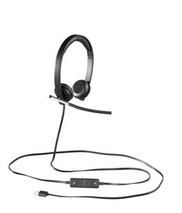 Logitech H650e Headset Bedraad Hoofdband Kantoor/callcenter USB Type-A Zwart, Zilver