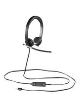 Logitech H650e Headset Bedraad Hoofdband Kantoor/callcenter USB Type-A Zwart, Zilver - thumbnail