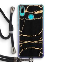 Gouden marmer: Huawei P Smart (2019) Transparant Hoesje met koord