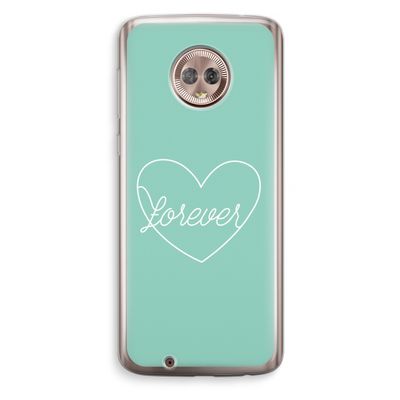 Forever heart pastel: Motorola Moto G6 Transparant Hoesje