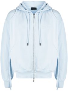 Jacquemus hoodie zippé à logo brodé - Bleu