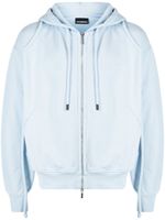 Jacquemus hoodie zippé à logo brodé - Bleu