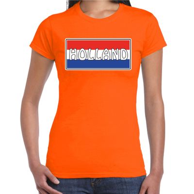Holland landen t-shirt oranje dames Holland landen t-shirt oranje dames