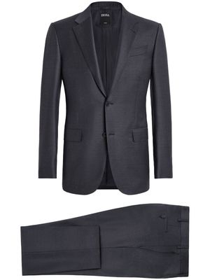 Zegna costume à veste à simple boutonnage - Gris