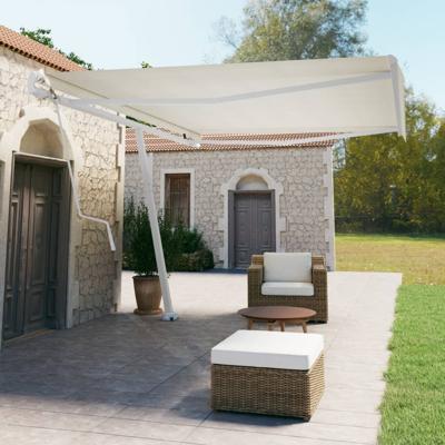 Luifel vrijstaand automatisch 500x350 cm crèmekleurig