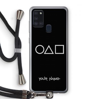 Squid Game: Samsung Galaxy A21s Transparant Hoesje met koord