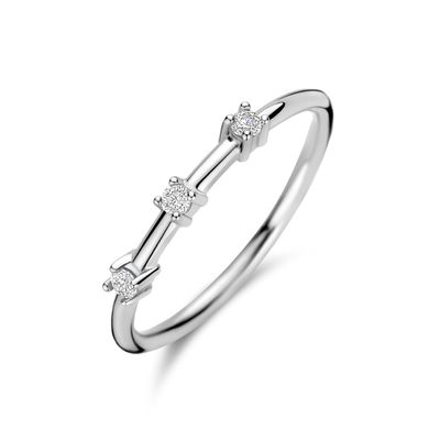 Ring Fantasie zilver-zirconia zilverkleurig-wit 2,5 mm