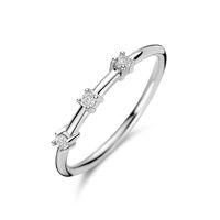 Ring Fantasie zilver-zirconia zilverkleurig-wit 2,5 mm