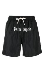 Palm Angels short de bain à logo imprimé - Noir