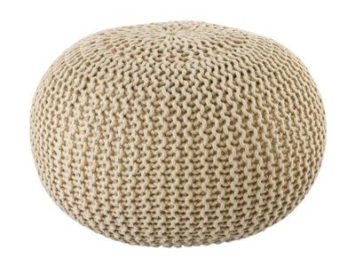 David - Sitzpouf - crème - 100% gerecycled kunststof - Ø55cm