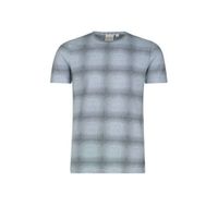 Refill by Shoeby geruit T-shirt Tacito lichtblauw - thumbnail