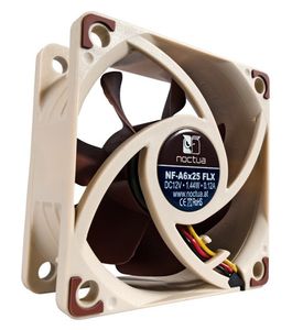 Noctua Noctua NF-A6x25 FLX Lüfter - 60mm PC-ventilator Bruin (b x h x d) 60 x 25 x 60 mm