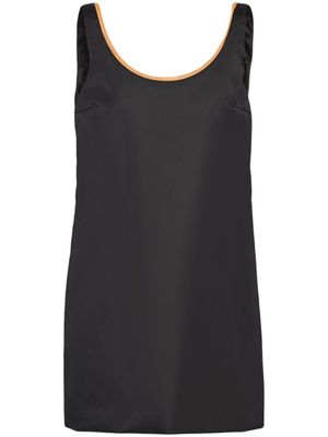 Prada robe courte en nylon recyclé - Noir