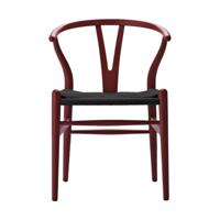 Carl Hansen & Søn CH24 Wishbone Stoel - Colours Red Brown met zwarte zitting