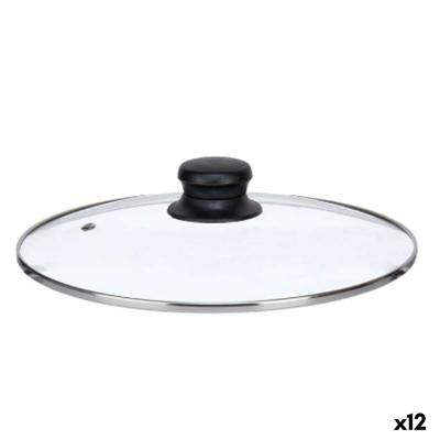 Pannedeksel Kinvara CN-SW1304-24CM CN-SW1304-24CM Transparant Zilverkleurig Zilver Metaal Glas Roestvrij staal Kristal Staal 24