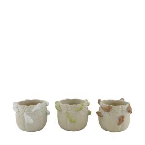 Bloempot met vogels cement Ø15xh12,5cm