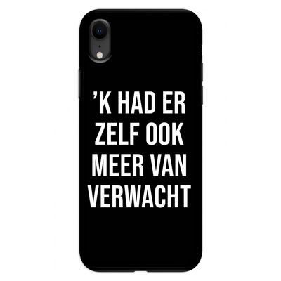 Meer verwacht - Zwart: iPhone XR Tough Case