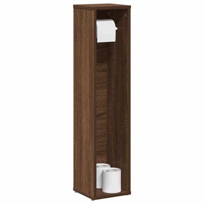 Badkamerkast met rolhouder Bruin Eiken 20,5x20x90 cm