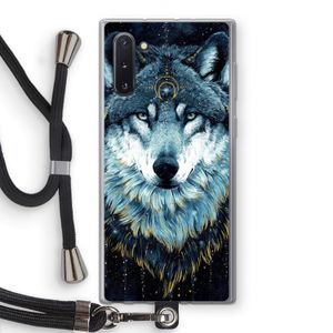 Darkness Wolf: Samsung Galaxy Note 10 Transparant Hoesje met koord