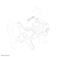 Neomounts FPMA-W250BLACK 1-voudig Monitor-tafelbeugel 25,4 cm (10) - 76,2 cm (30) Kantelbaar, Zwenkbaar Zwart - thumbnail